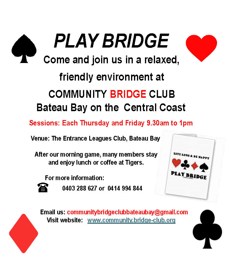 Join our Central Coast bridge club